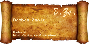 Dombos Zsolt névjegykártya
